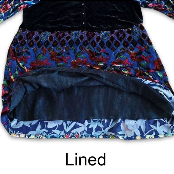 Johnny Was Velvet Long Sleeve Dress - Picture 16 of 17